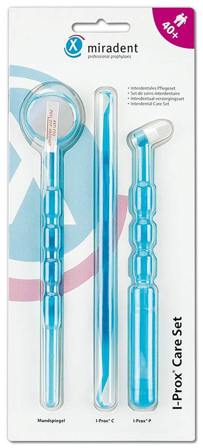 Miradent Pflegeset I-Prox Care Blau Transparent 3er Set