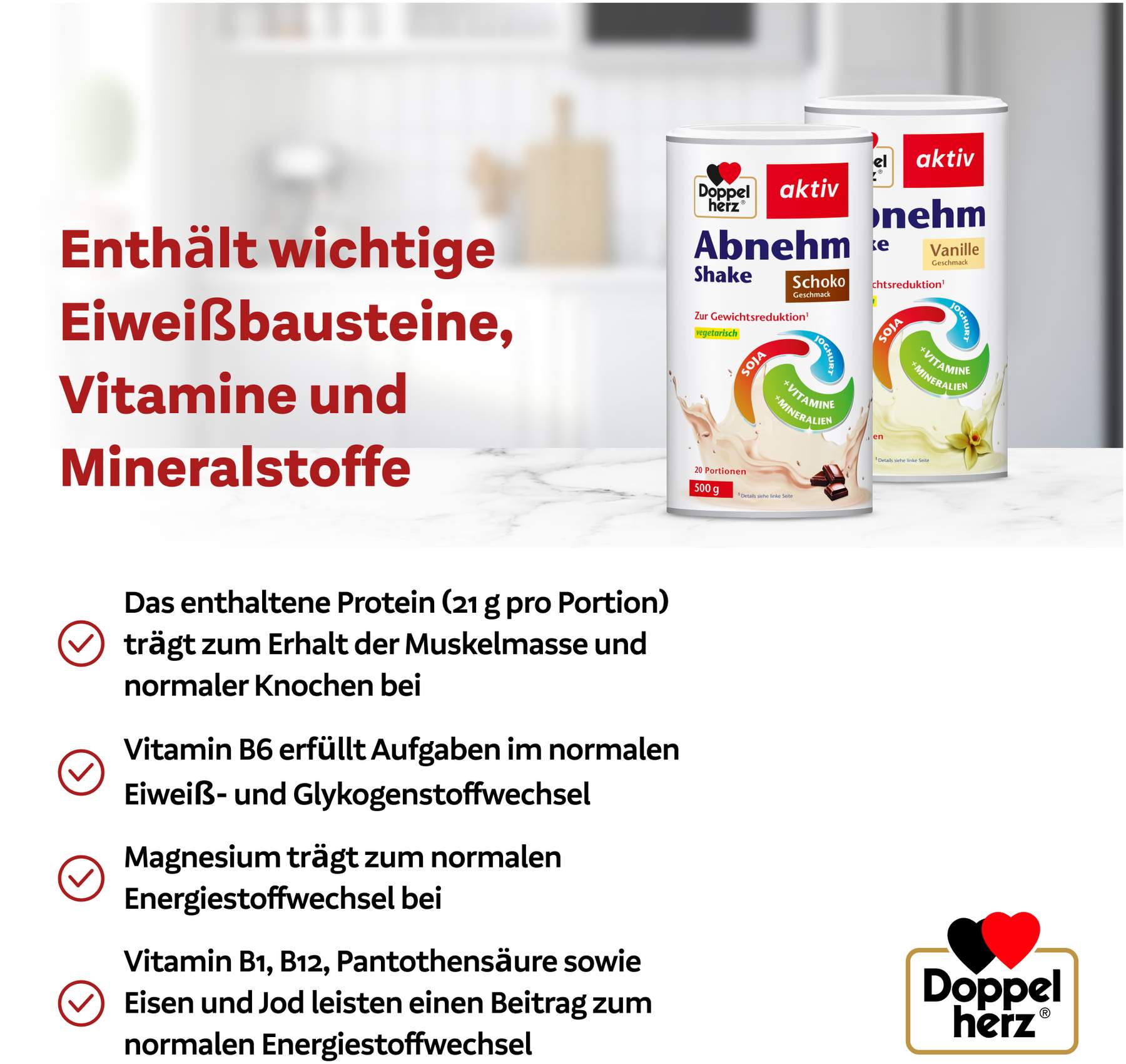 Doppelherz aktiv Abnehm Shake Schoko Pulver 500g
