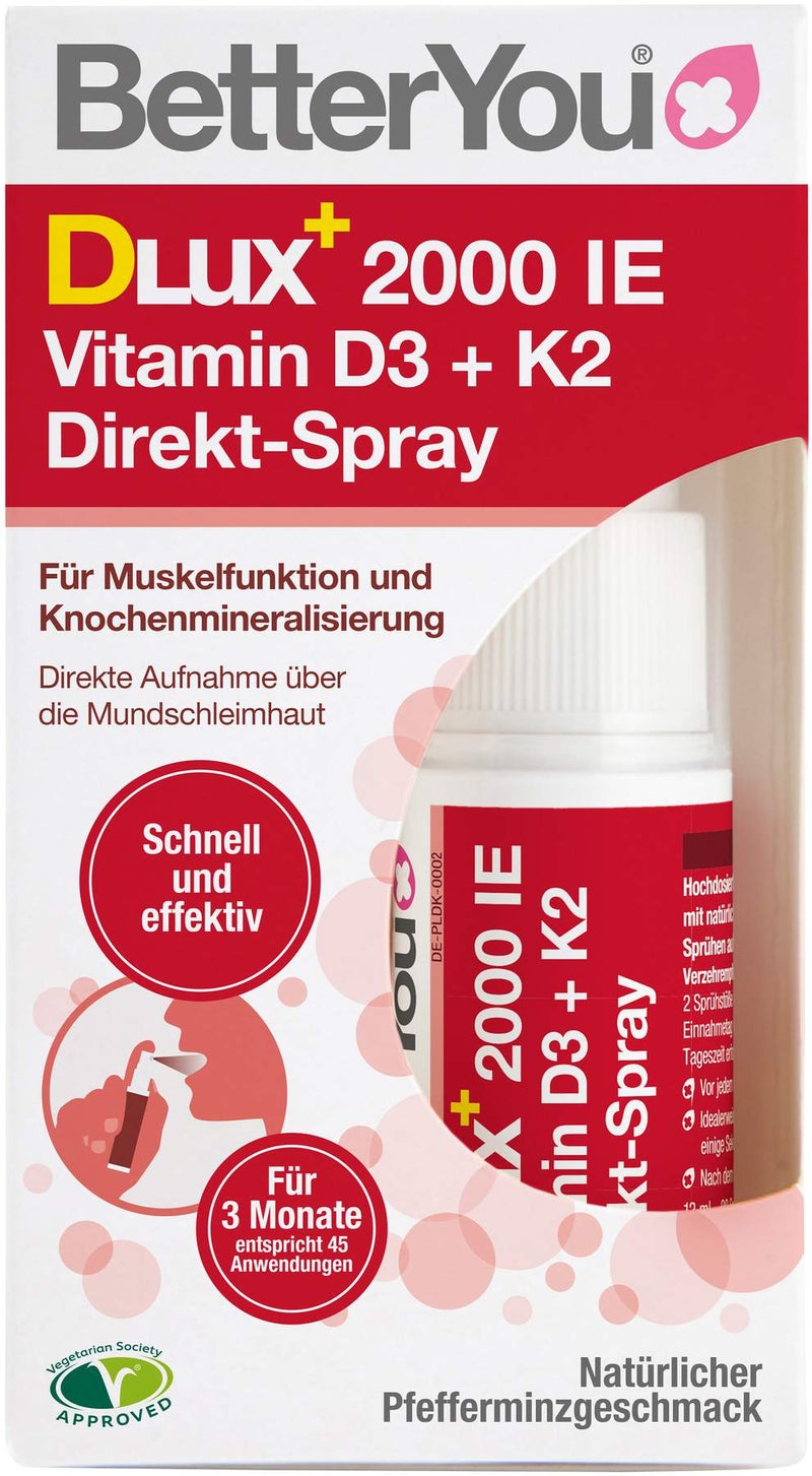 Betteryou Vitamin D3 + K2 Direkt-Spray 12 ml