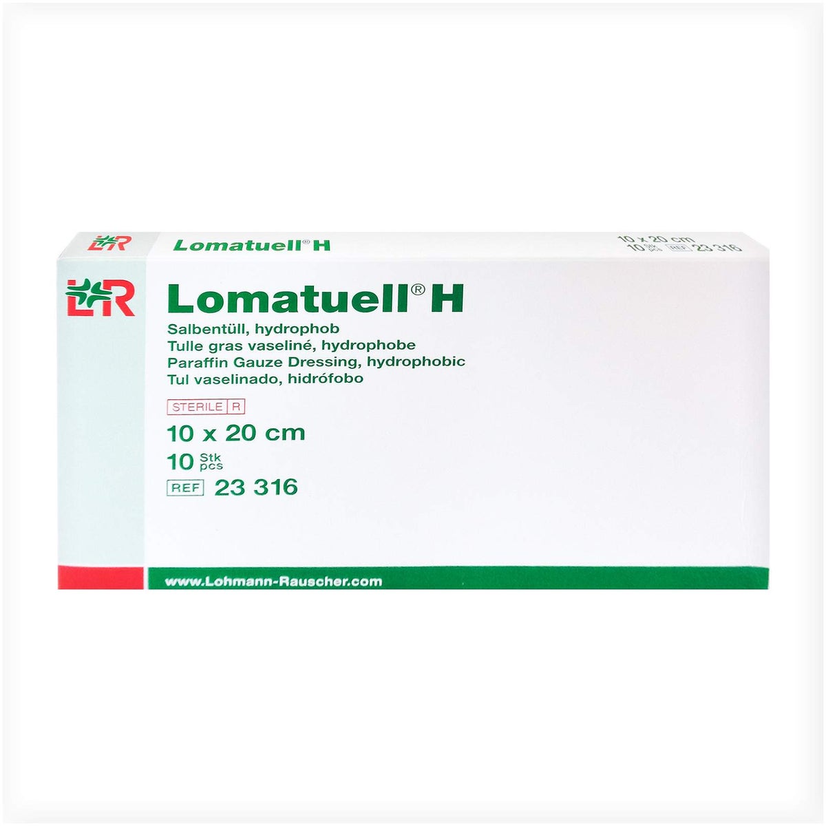 Lomatuell H Salbentüll 10x20 cm Steri