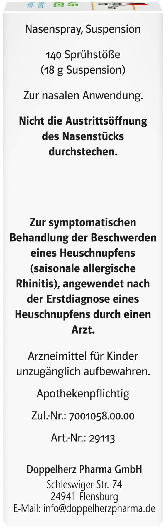 Allergo - Momelind Doppelherz Pharma 18 g Nasenspray