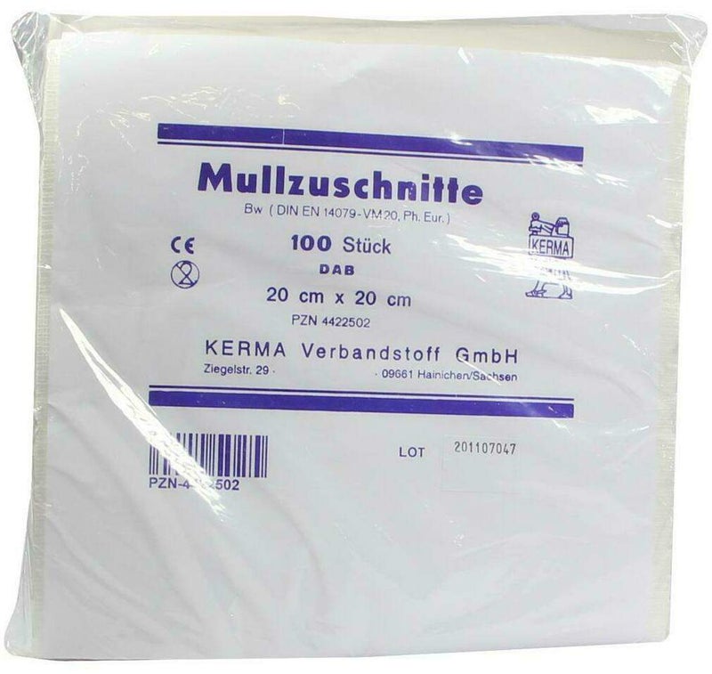 Mullzuschnitte Bw Unsteril 20 X 20 cm 100 Wundgaze