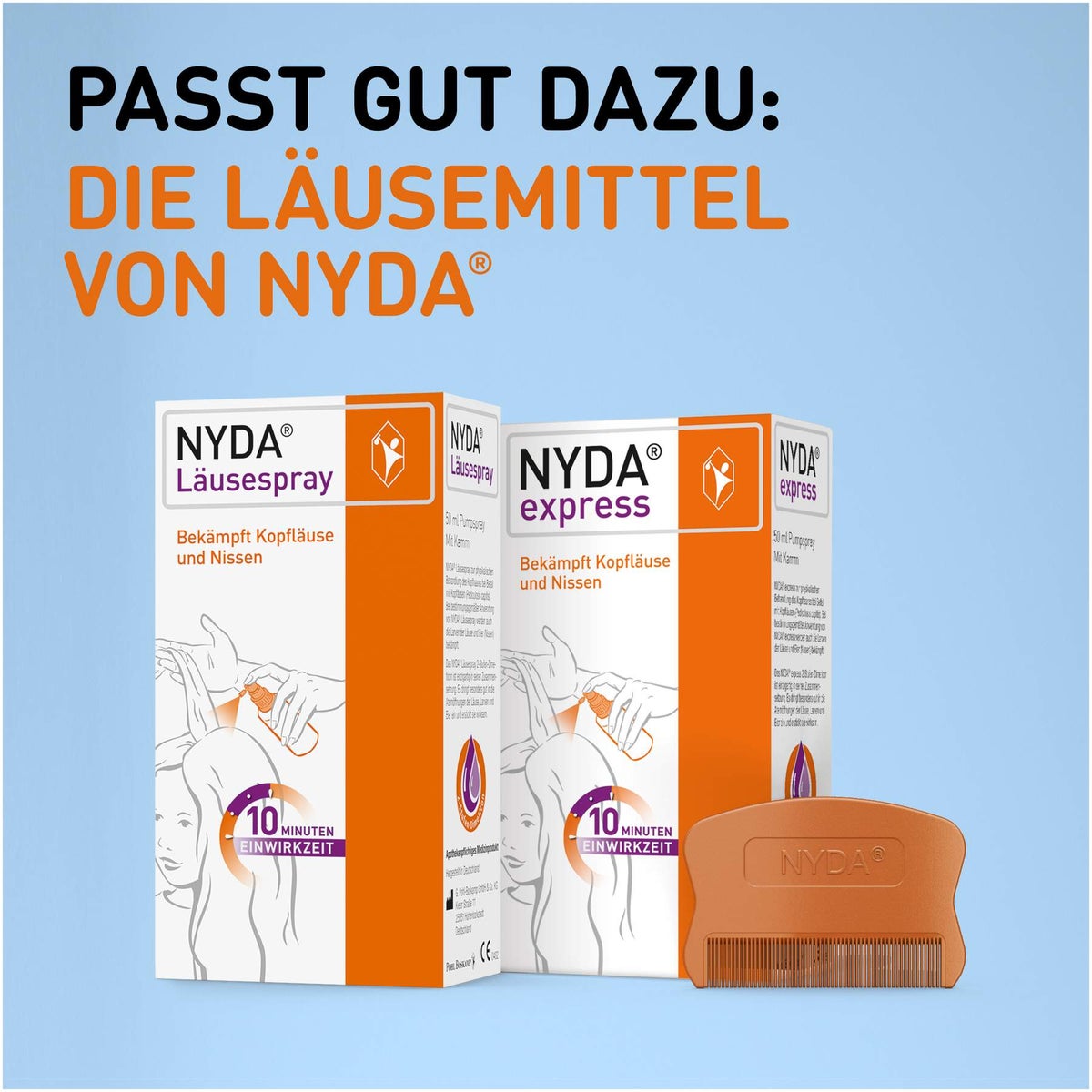 Nyda Läuse- und Nissenkamm Metall 1 Stück