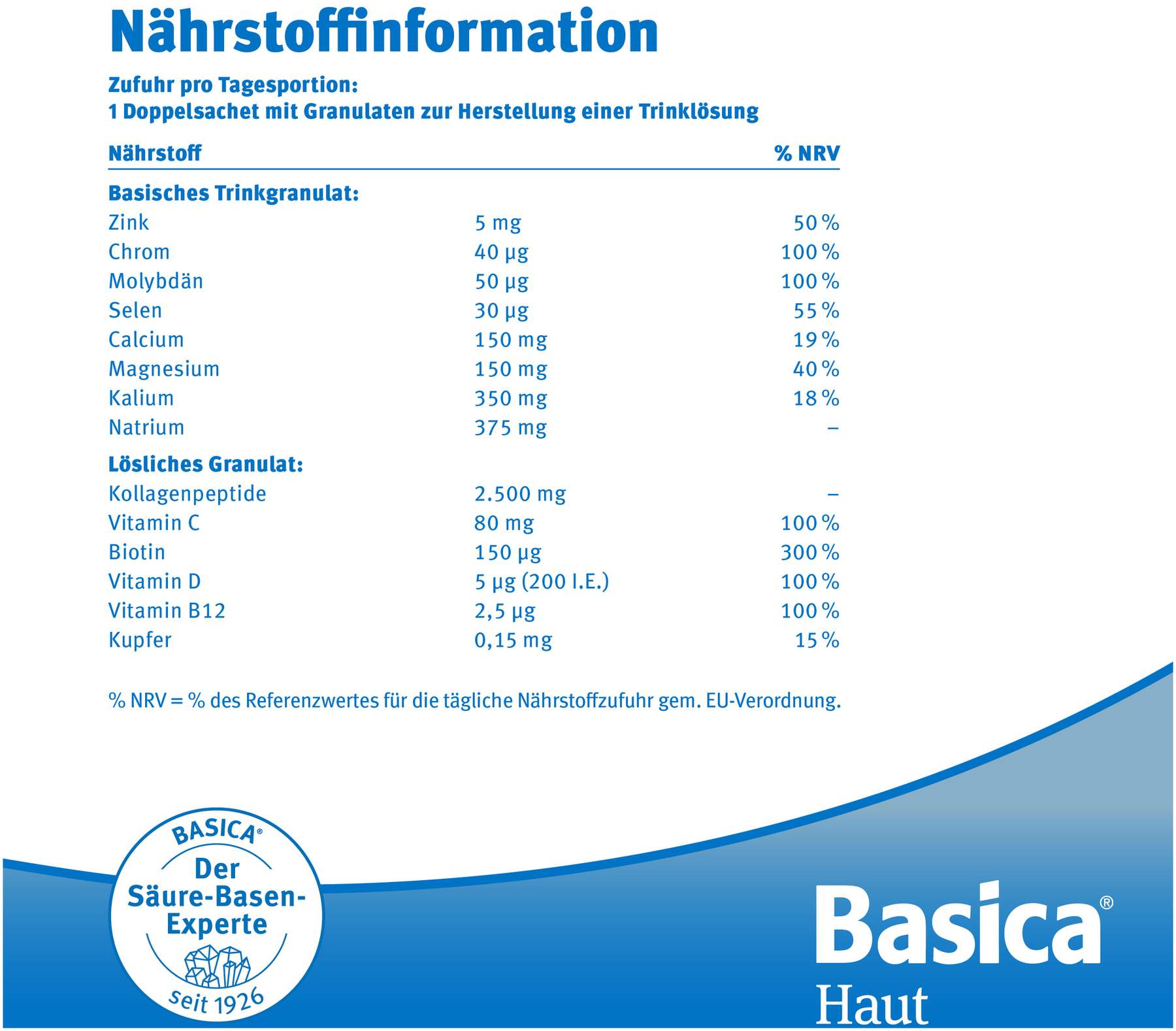 Basica Haut Trinkgranulat für 30 Tage