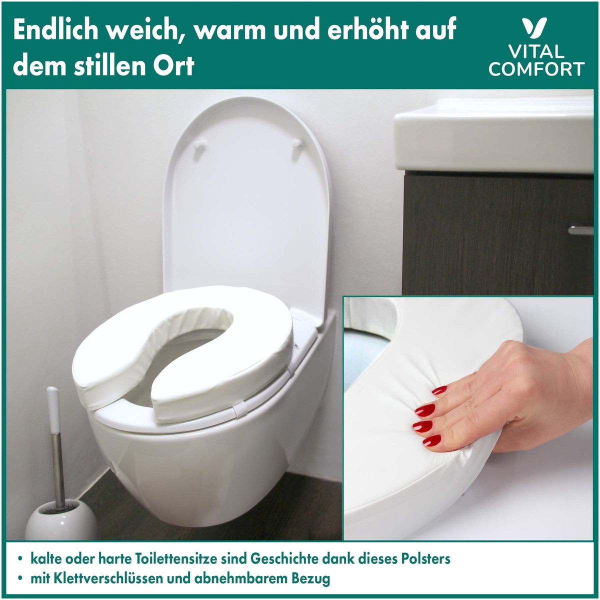 Vital Comfort Toilettensitzerhöhung Polster 1 Stück
