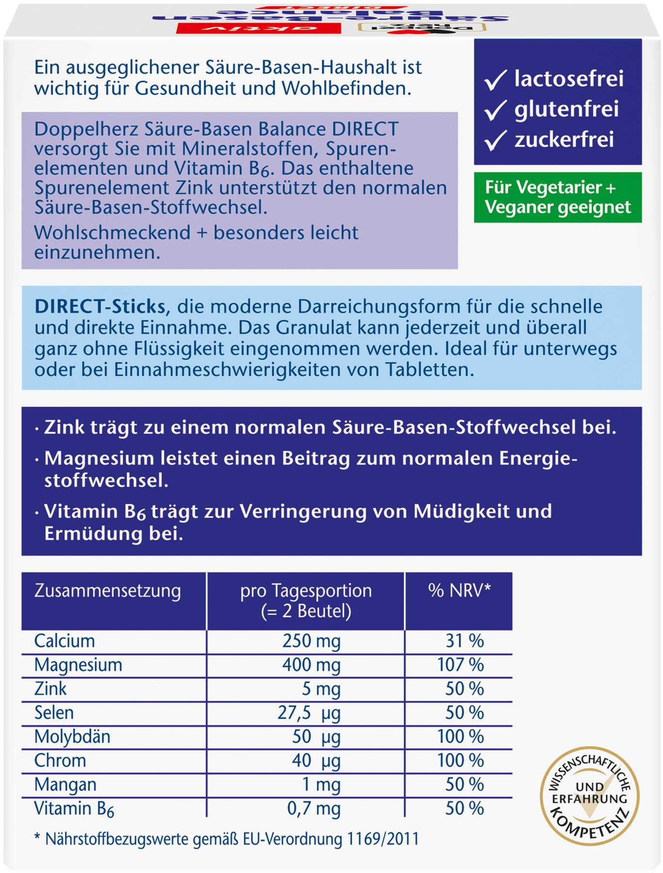 Doppelherz Aktiv Säure - Basen Balance 20 Direct Pellets