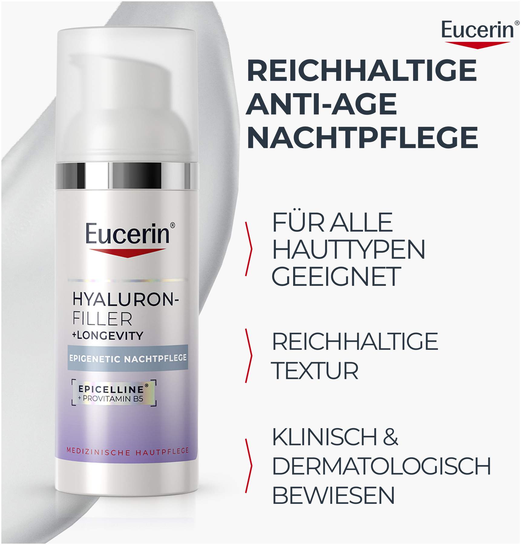Eucerin Anti-Age Hyaluron-Filler Epigenetic Nachtpflege 50 ml Creme