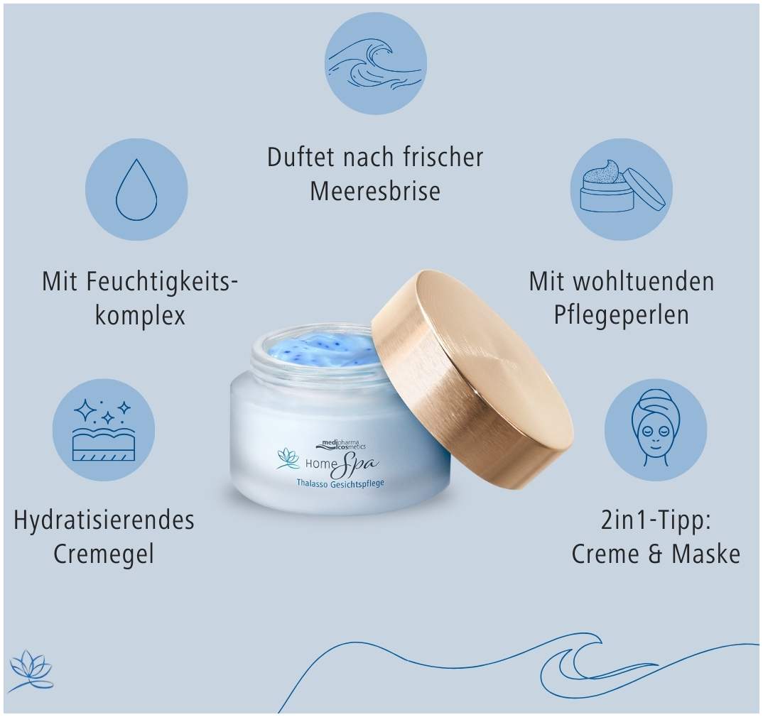 medipharma cosmetics Home Spa Thalasso Gesichtspflege 50 ml Gel