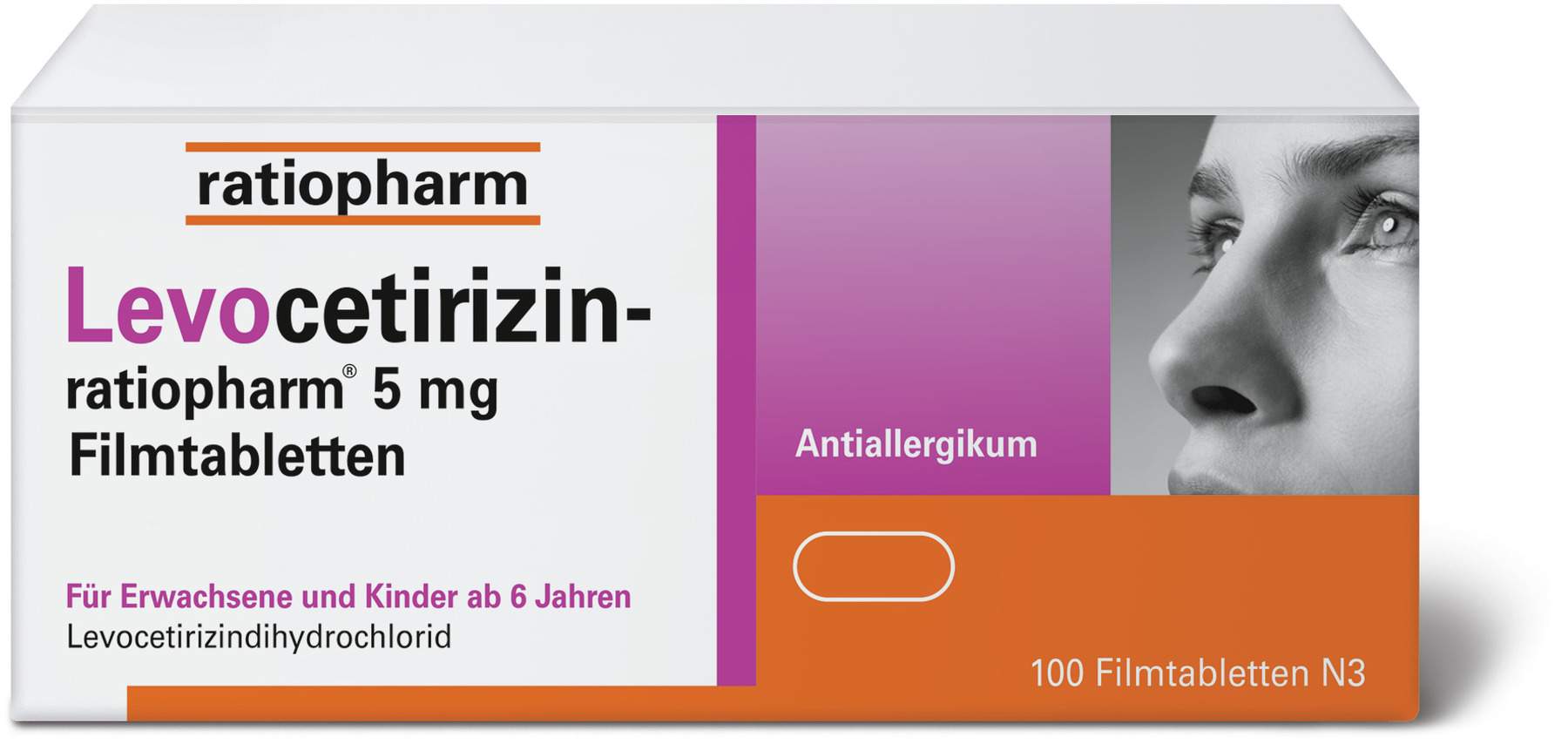 Levocetirizin ratiopharm 5 mg 100 Filmtabletten