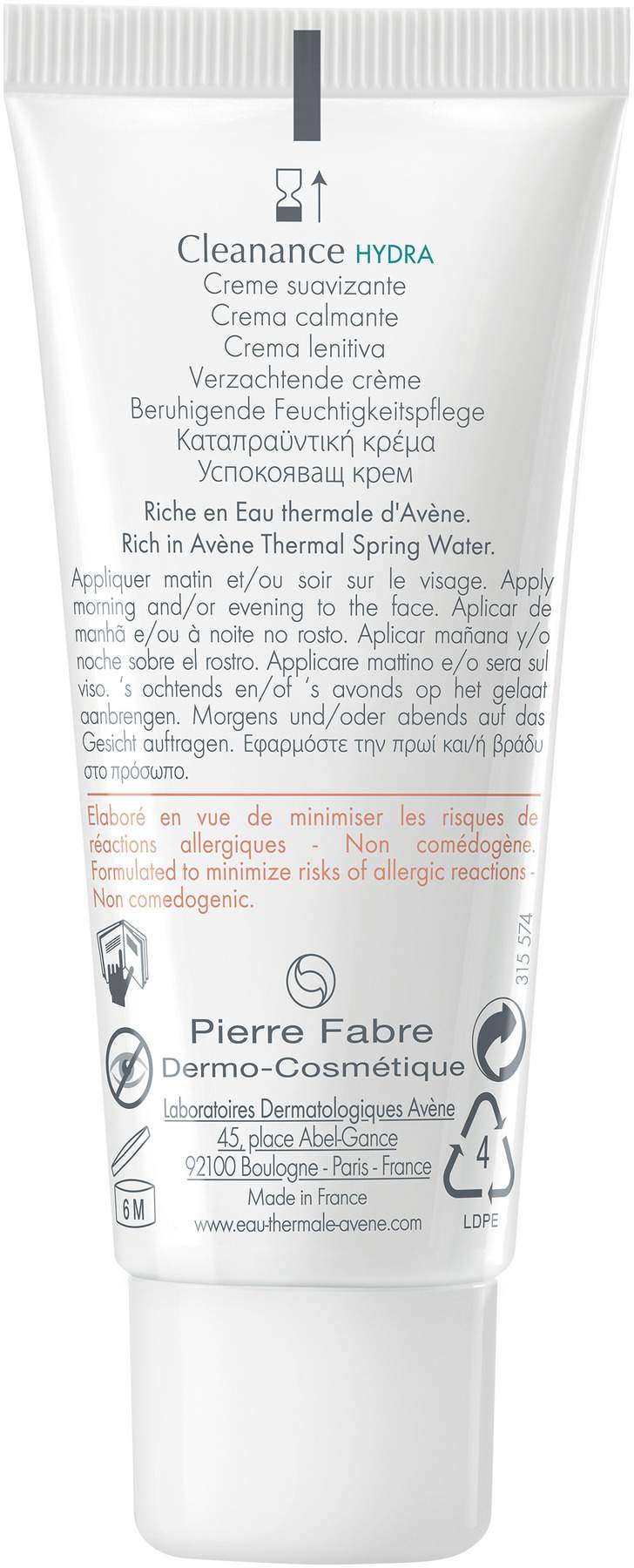 Avene Cleanance Hydra Beruhigende Feuchtigkeitspflege 40 ml Creme