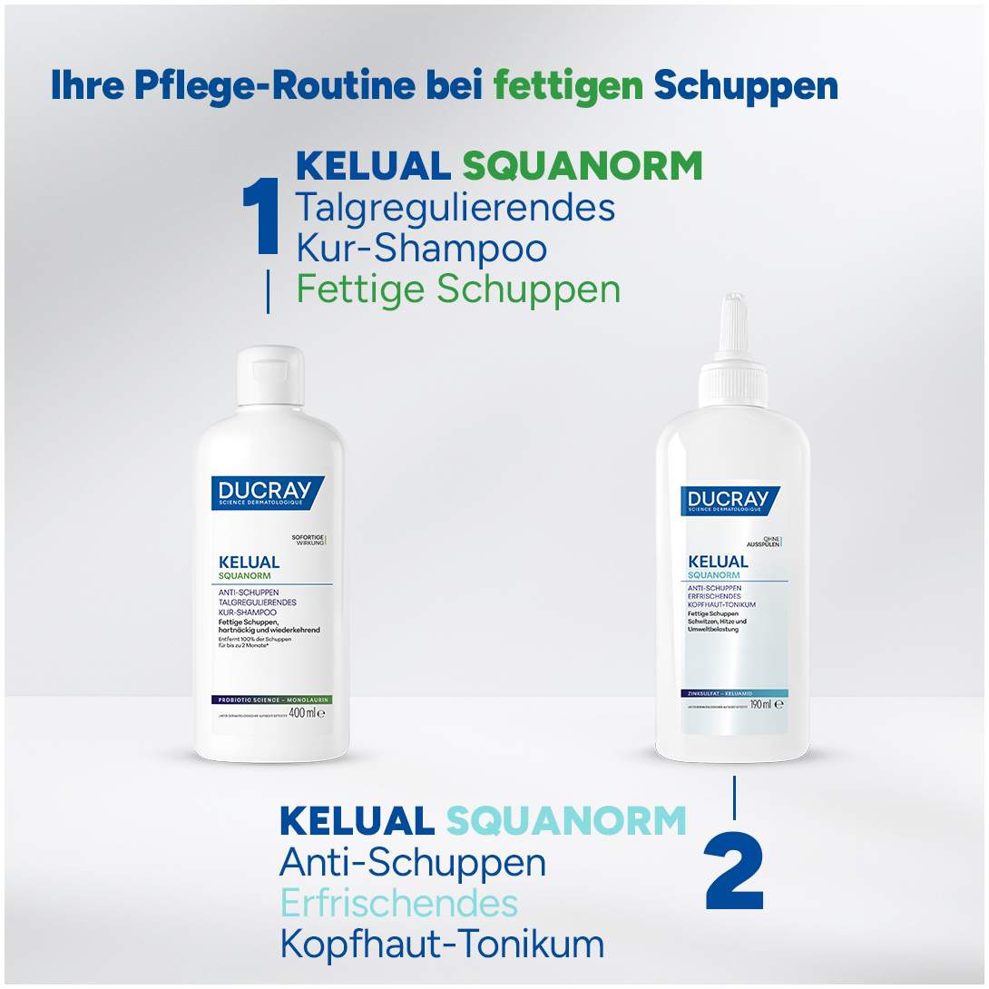 Ducray Kelual Squanorm Anti-Schuppen Shampoo fettige Schuppen Refill 400 ml