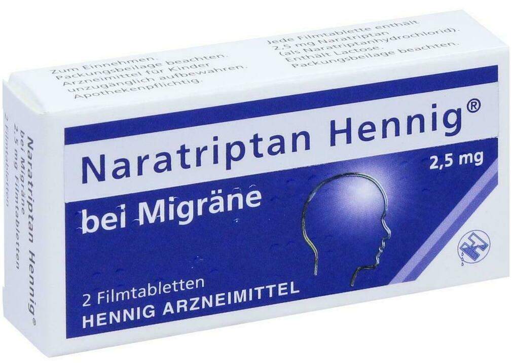 Naratriptan Henning bei Migräne 2,5 mg 2 Filmtabletten