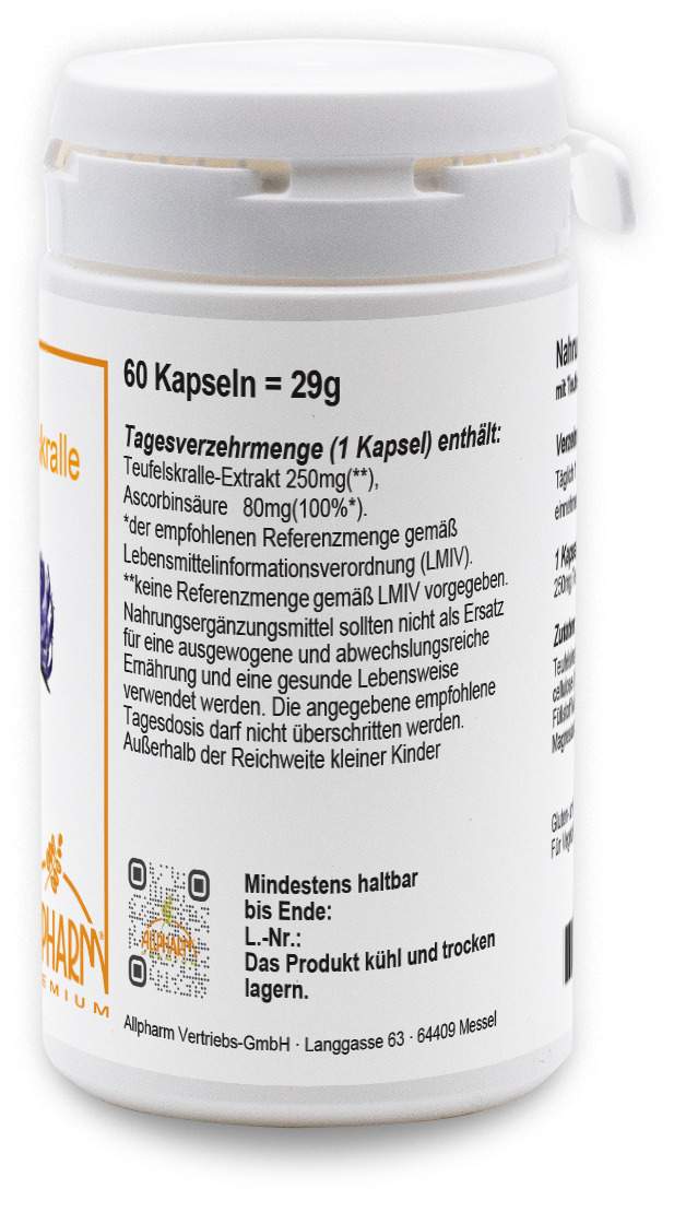 Teufelskralle Allpharm 60 Kapseln