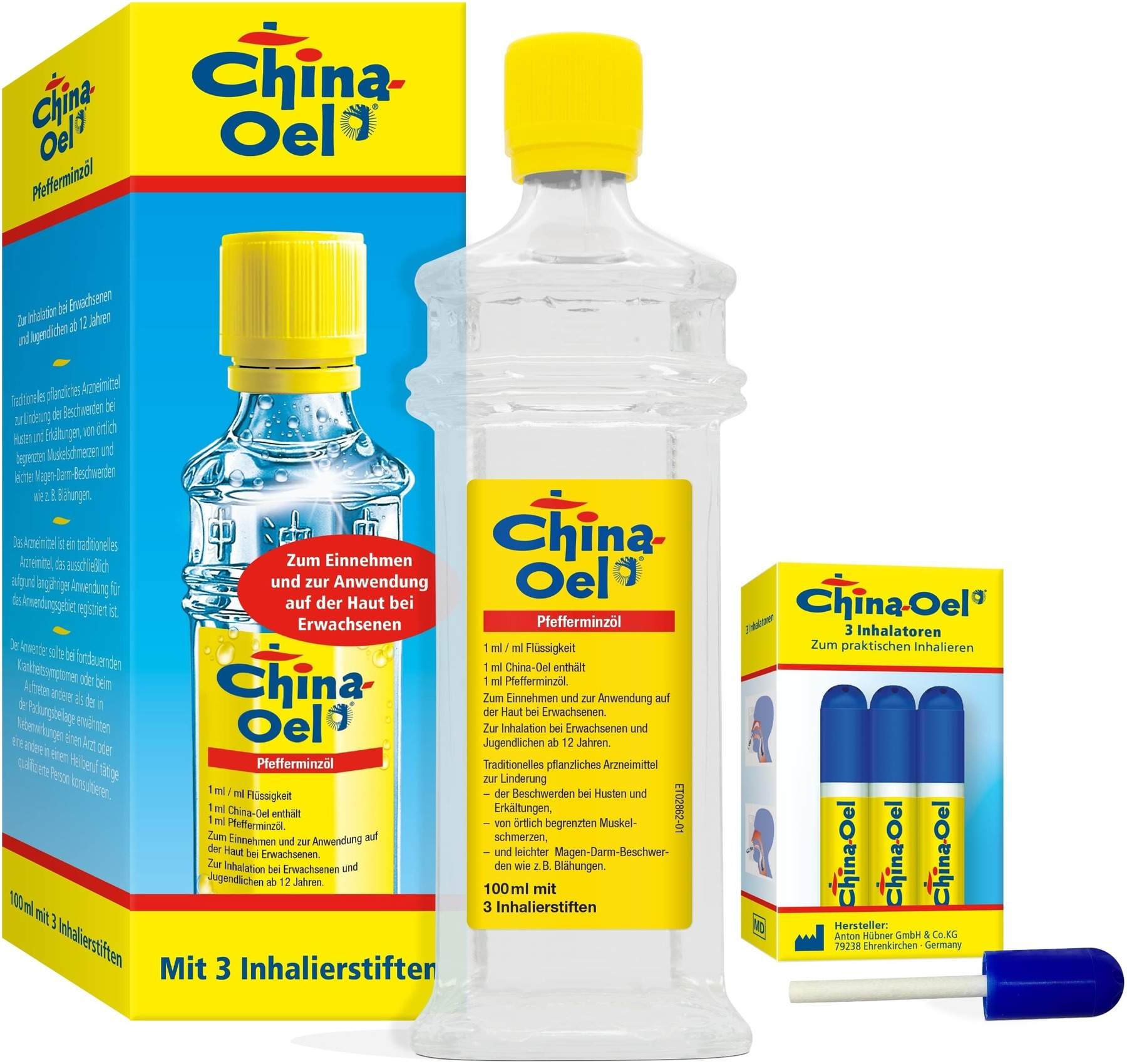 China Öl Mit 3 Inhalatoren 100 ml Ätherisches Öl