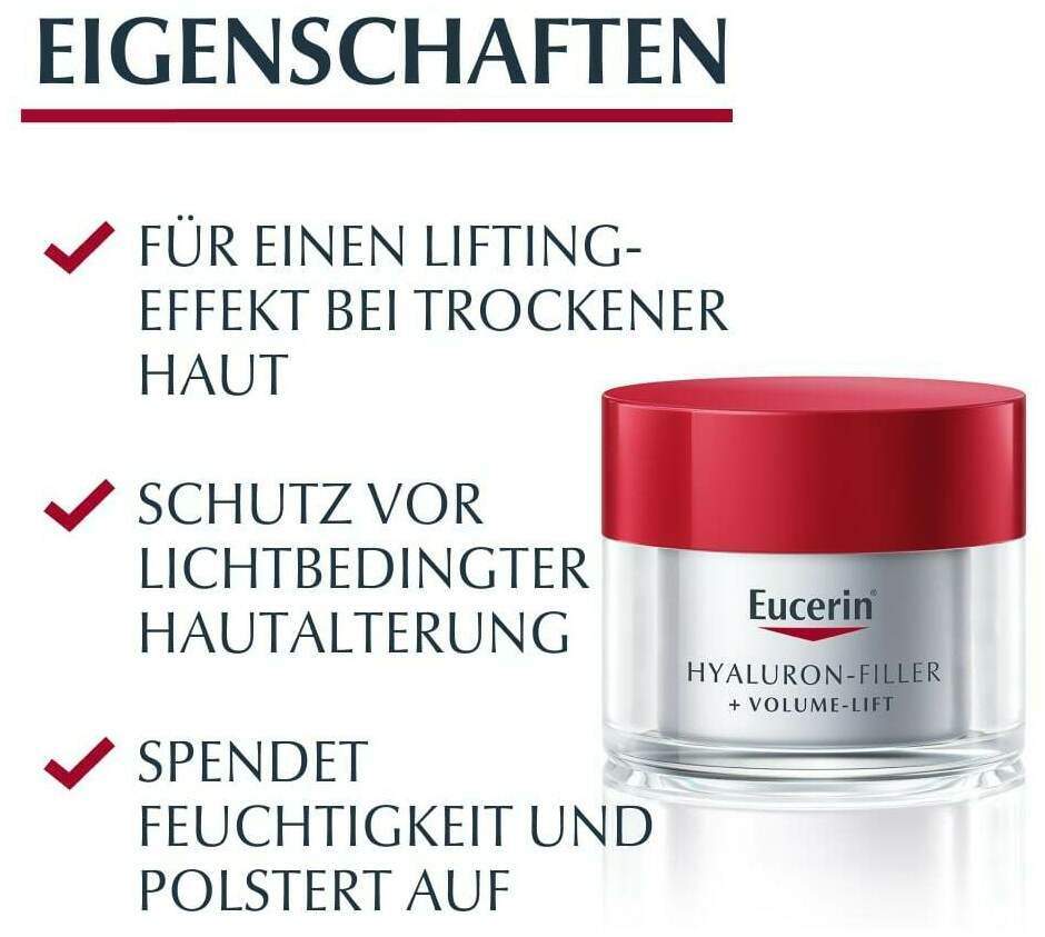 Eucerin Hyaluron Filler + Volume Lift Tagespflege Trockene Haut...