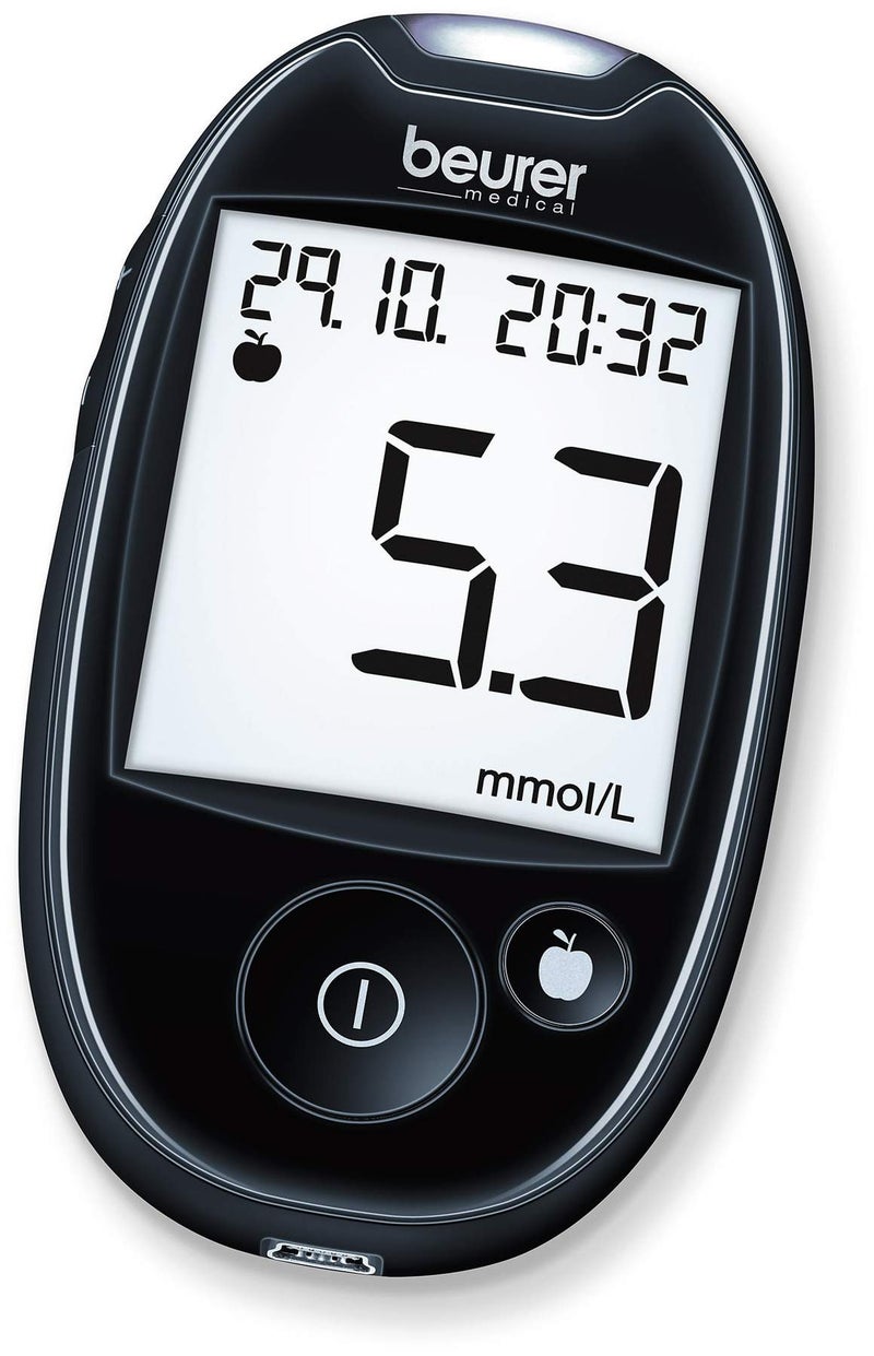 Beurer Gl44 Blutzuckermessgerät mmol je L schwarz