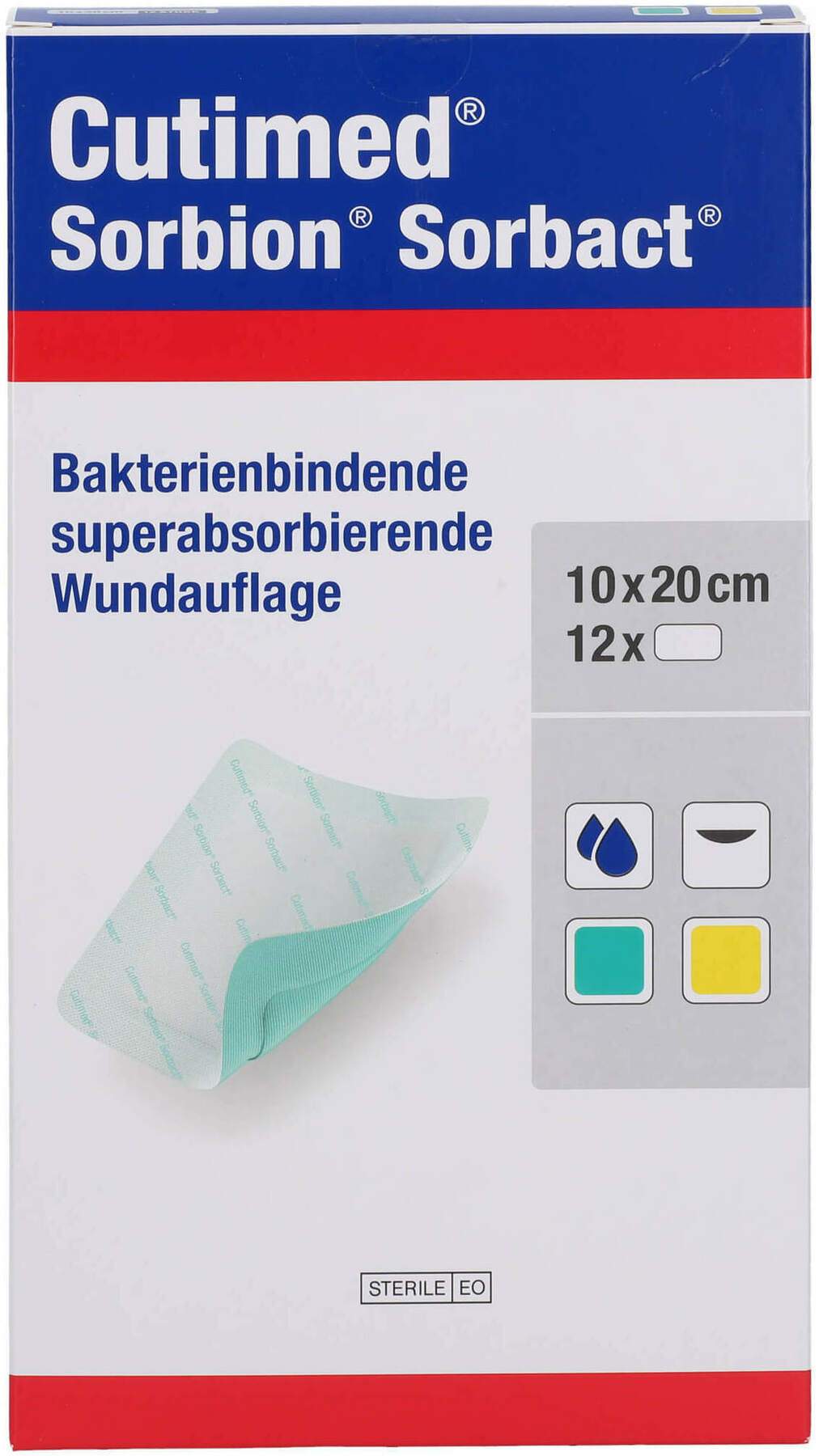 Cutimed Sorbion Sorbact Wundauflage 10x20 cm