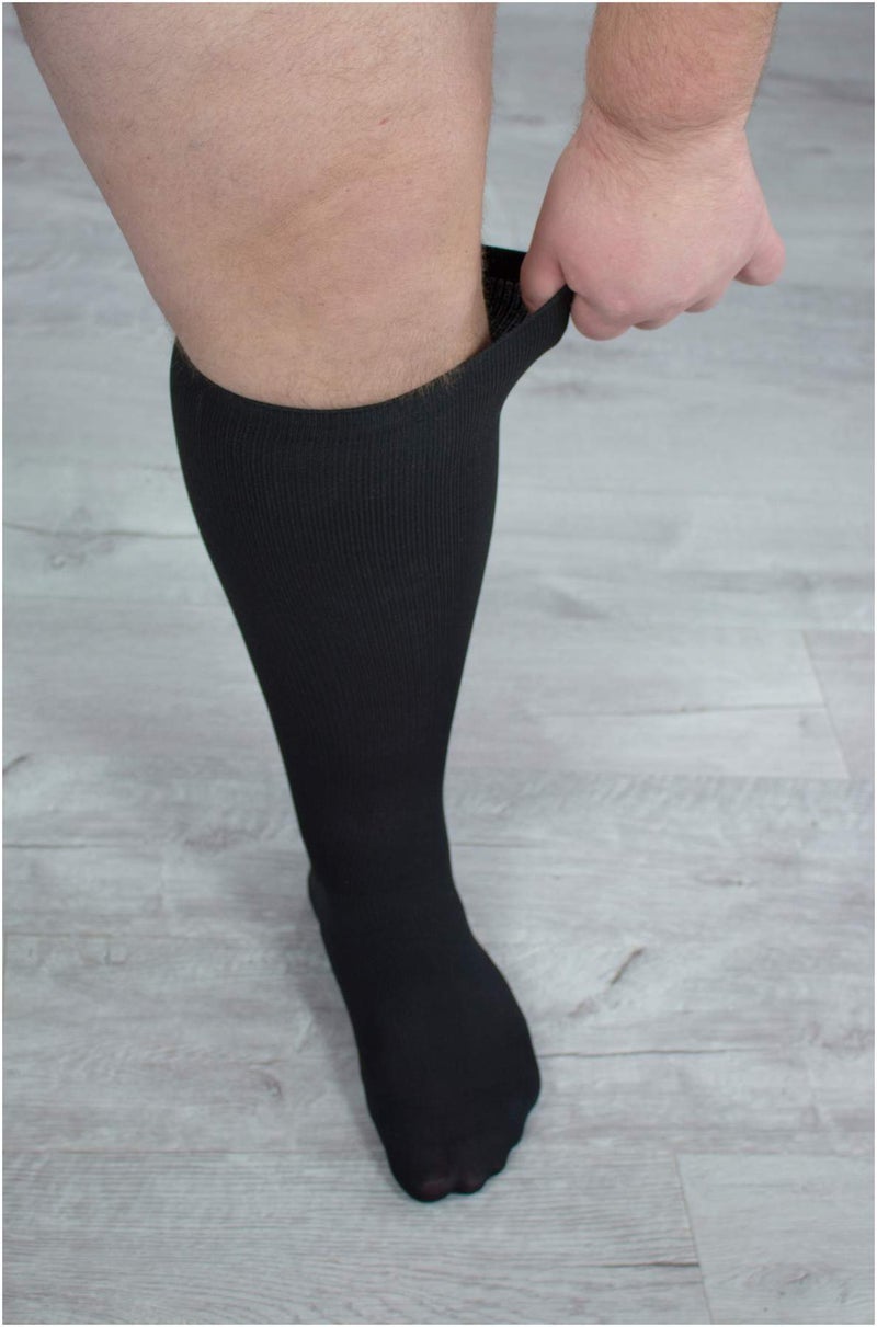 Reisestützstrümpfe XXL Gr. 42-44 schwarz, Doppelpack