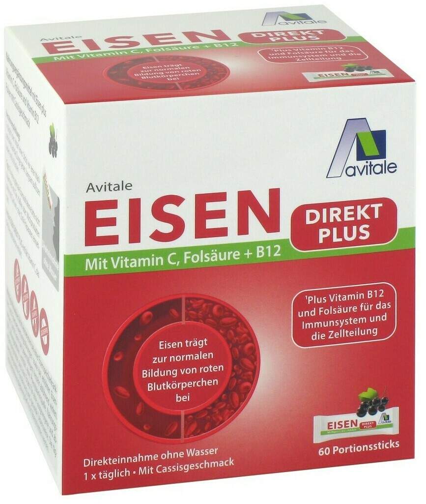 Eisen Direkt plus Vitamin C + Folsäure + B12 60 Sticks