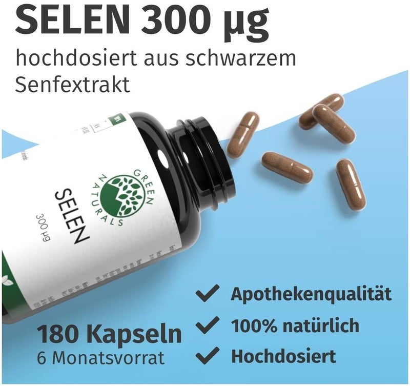 Green Naturals Selen 300 µg 180 Kapseln