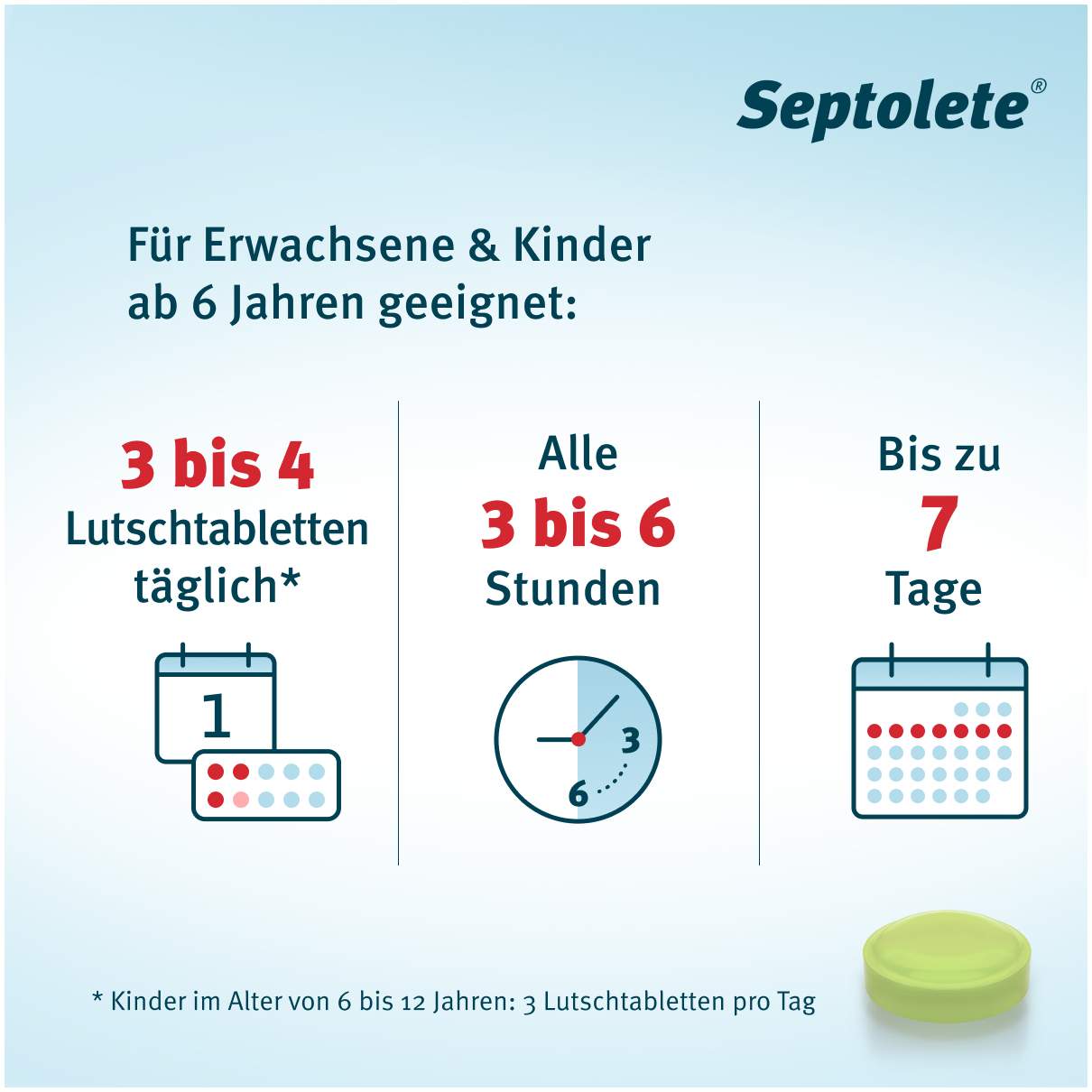 Septolete Zitronen-Holunder Geschmack 3 mg - 1mg 16 Lutschtabletten
