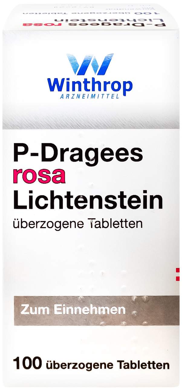 P Dragees Rosa Lichtenstein 100 Stück
