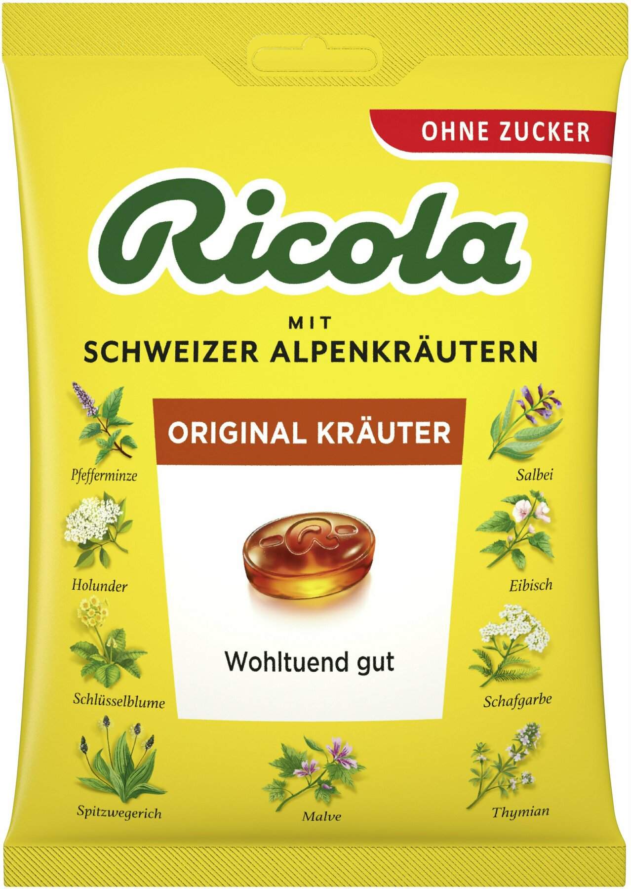 Ricola Ohne Zucker Kräuter 75 G Bonbons