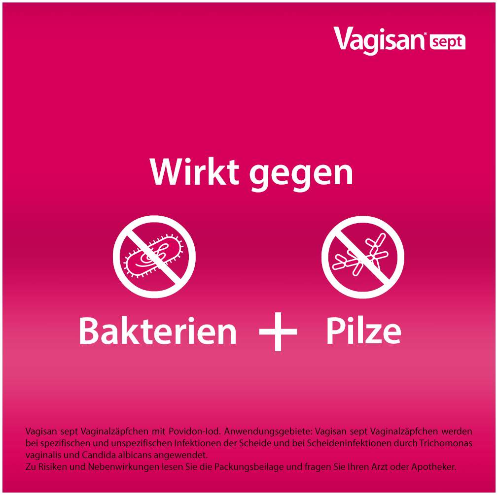 Vagisan Sept Vaginalzäpfchen Mit Povidon-Iod 10 Stück