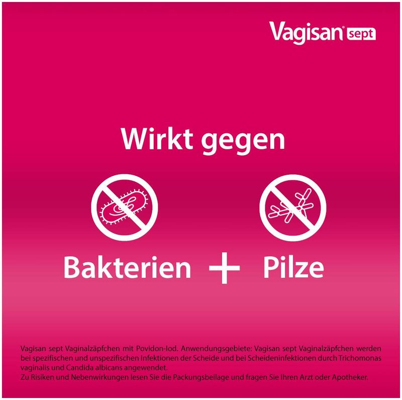 Vagisan Sept Vaginalzäpfchen Mit Povidon-Iod 10 Stück