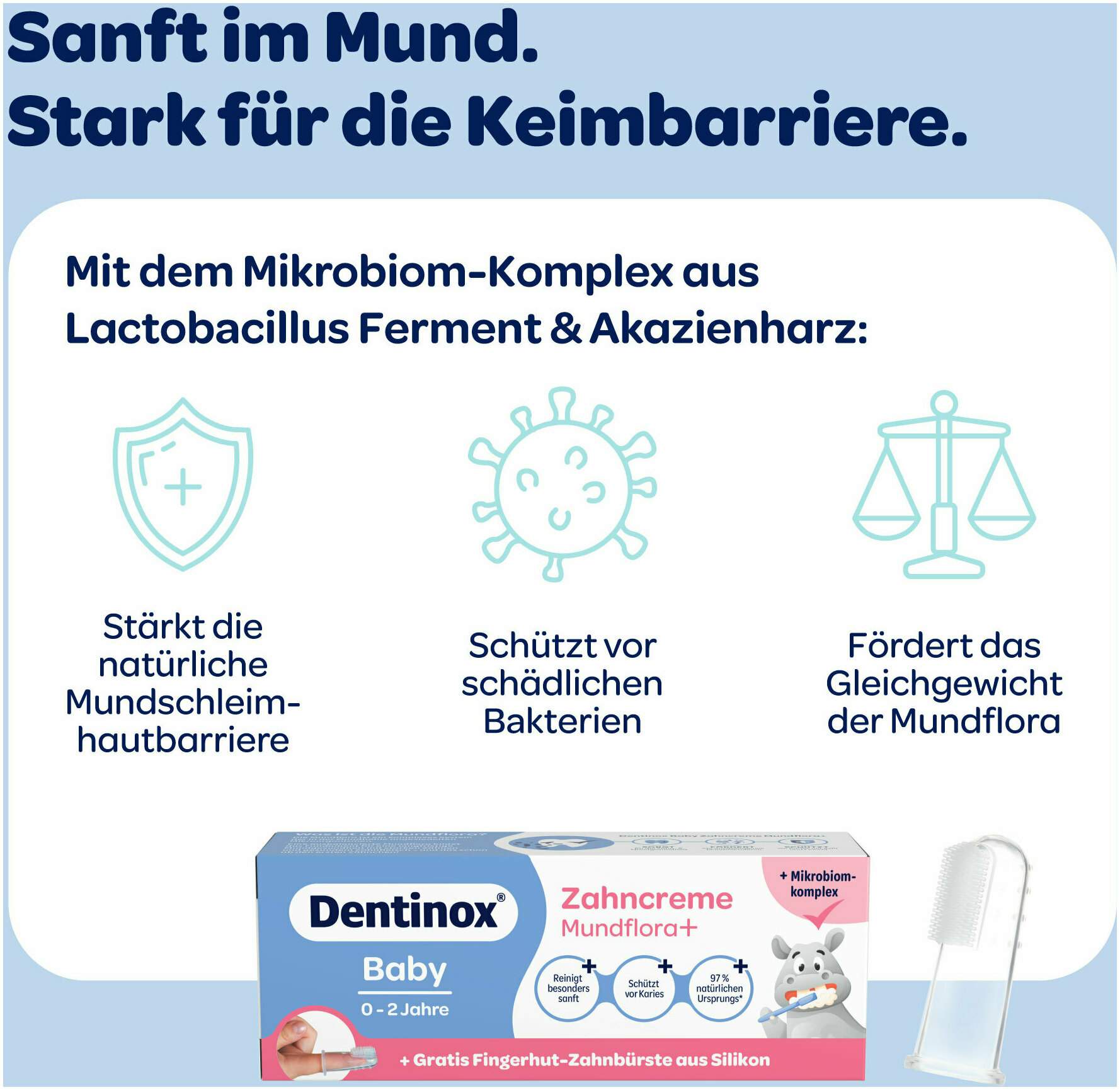 Dentinox Zahncreme Mundflora + Baby 30 ml