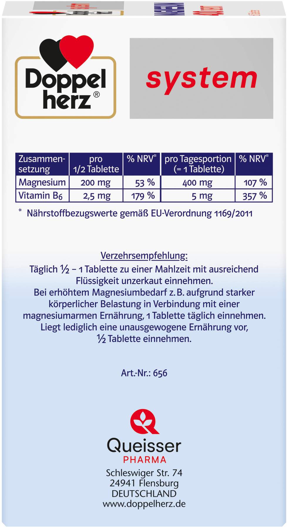Doppelherz System Magnesium 400 Depot 60 Tabletten
