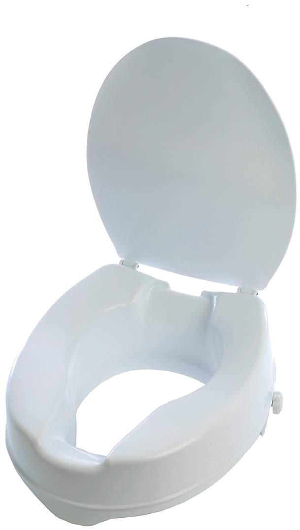Toilettensitzerhöhung 10 cm mit Deckel