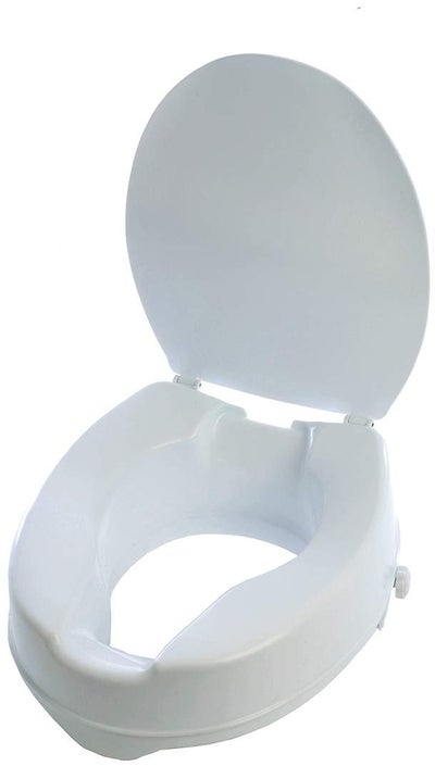 Toilettensitzerhöhung 10 cm mit Deckel