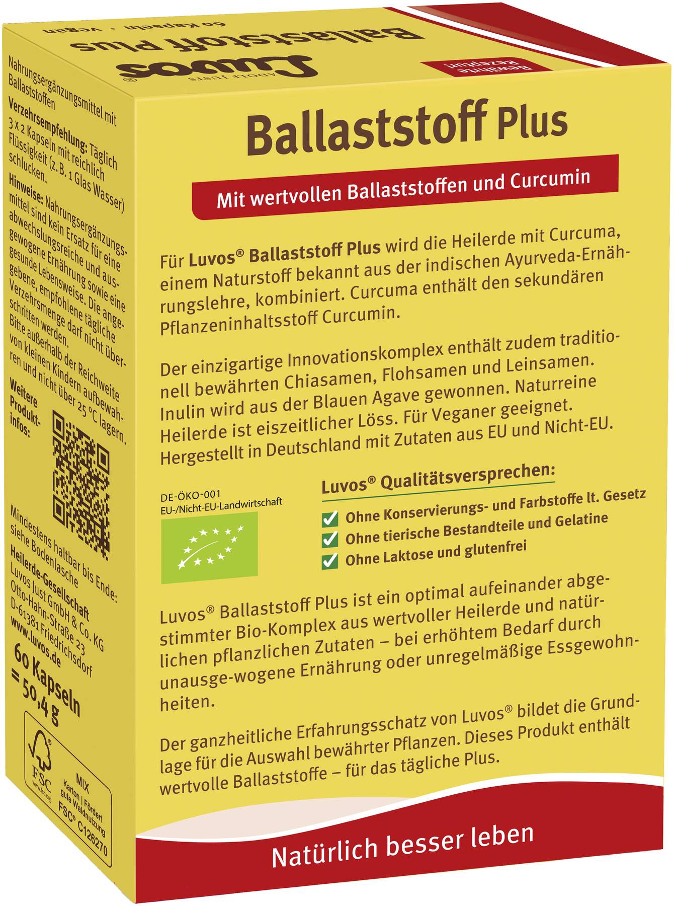 Luvos Heilerde Bio Ballaststoff Plus Kapseln
