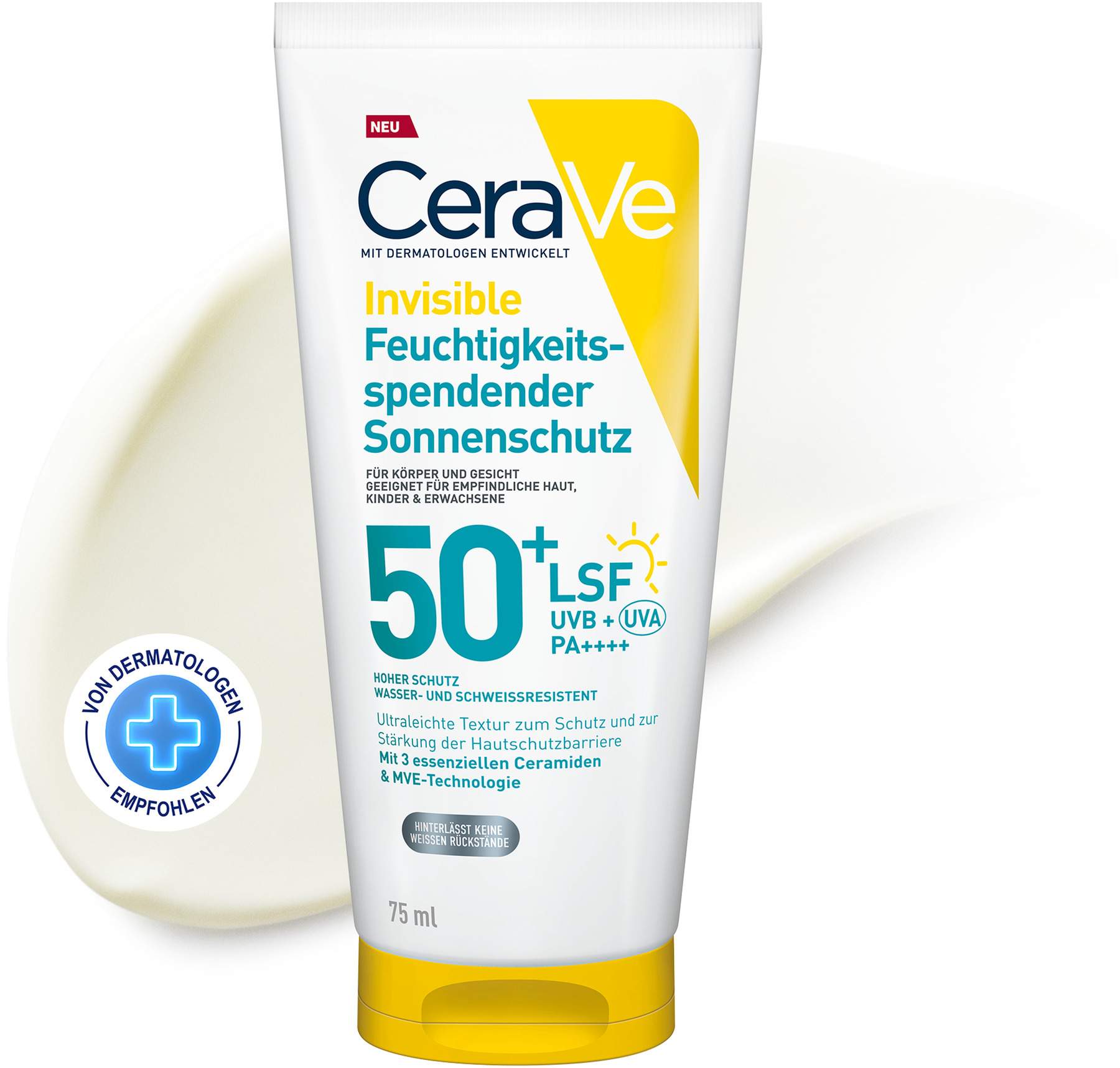 CeraVe Feuchtigkeitsspendender Sonnenschutz LSF 50+ 75 ml