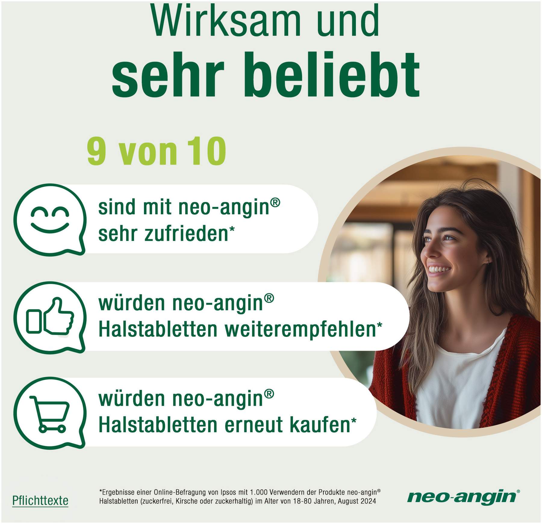 Neo Angin Halstabletten Kirsche zuckerfrei 2 x 24 Stück