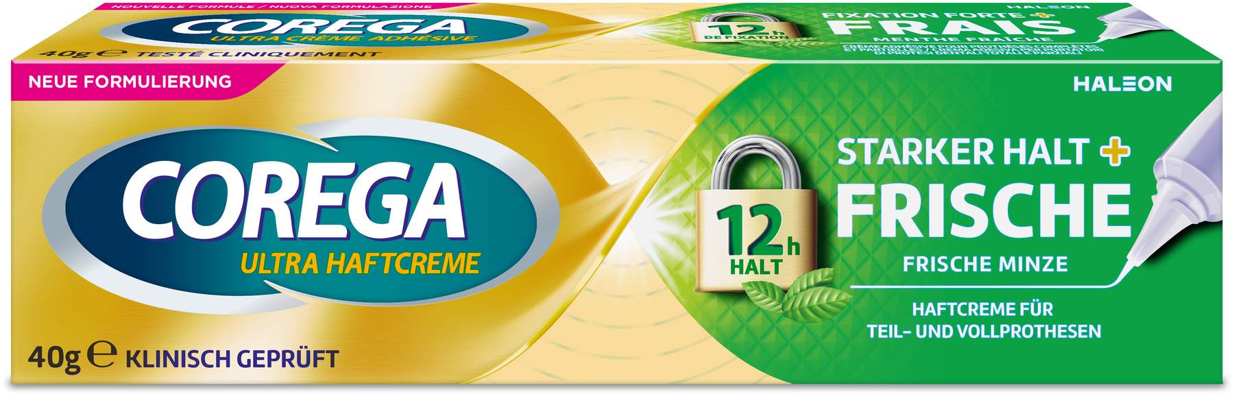 Corega Ultra Haftcreme Starker Halt + Frische 40 G