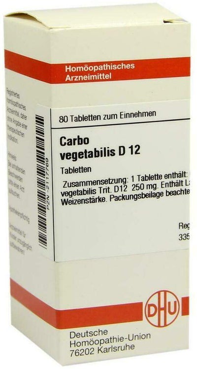 Dhu Carbo Vegetabilis D12 80 Tabletten