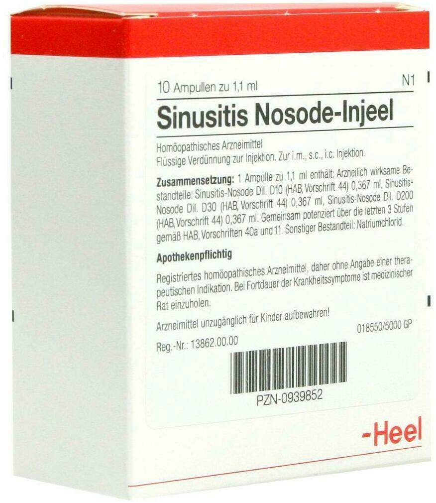 Sinusitis Nosode Injeel Ampullen 10 Ampullen