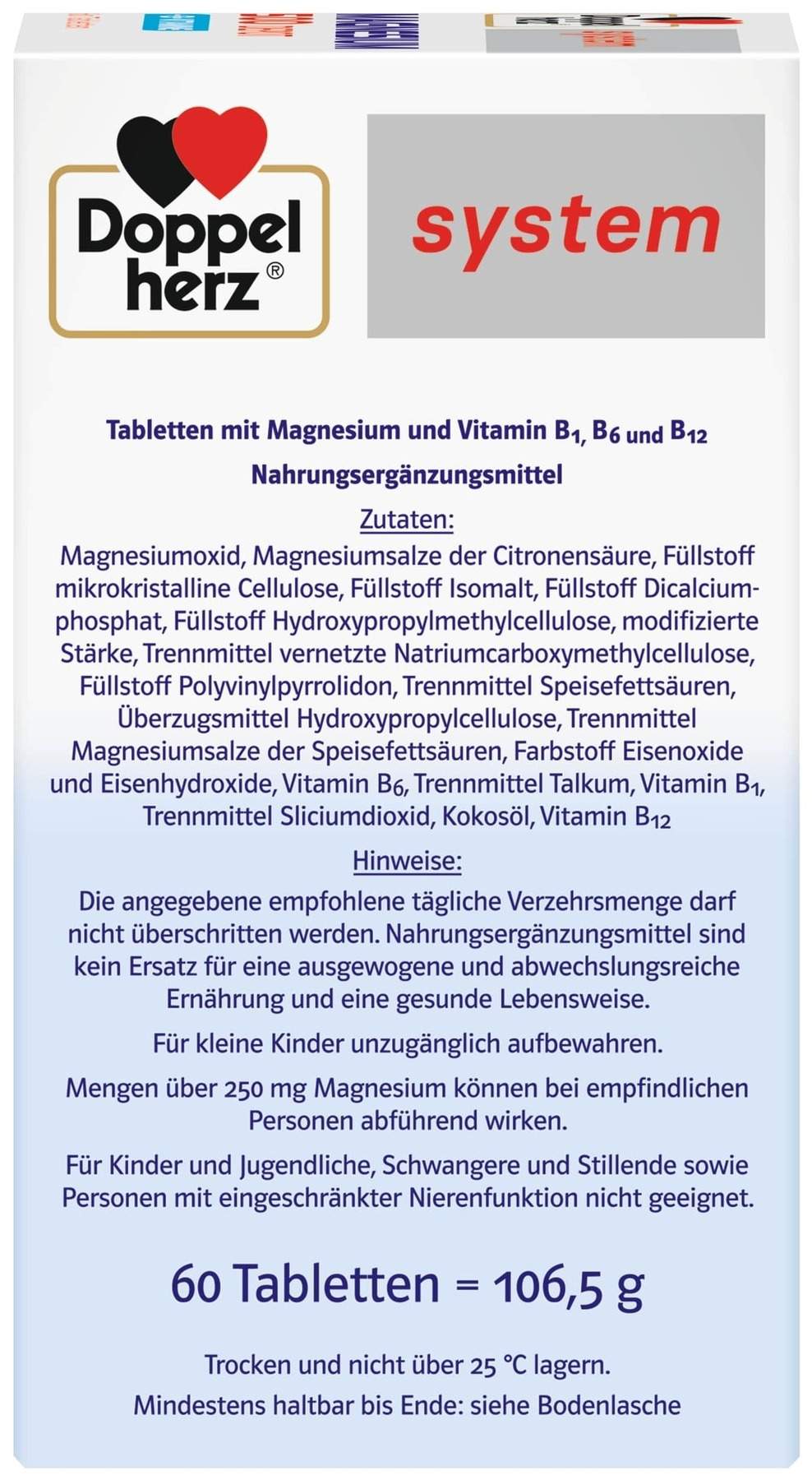 Doppelherz System Magnesium 500 Depot 60 Tabletten