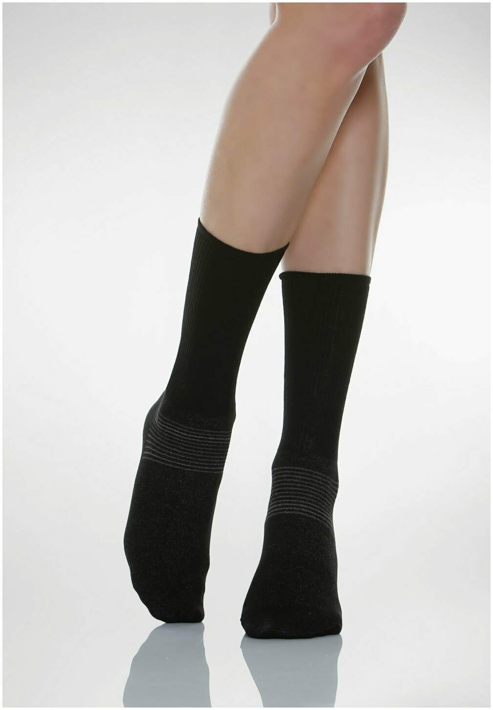 RelaxSan 550 Diabetic Socke mit X-Static-Ausrüstung 1 Paar Schwarz Größe 41-43