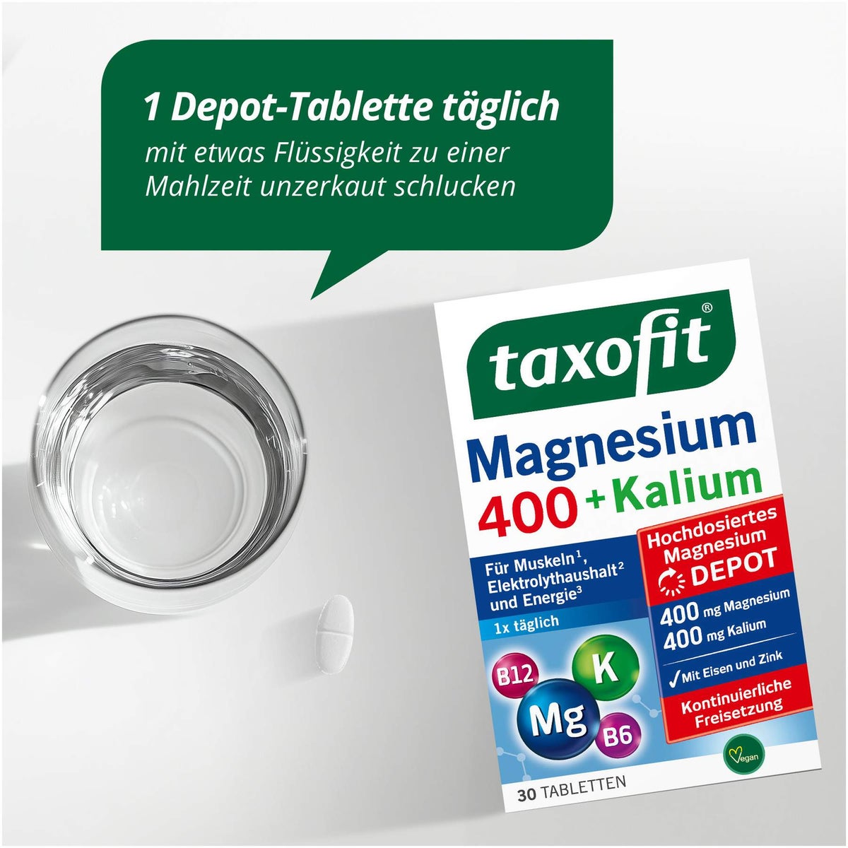Taxofit Magnesium 400+ Kalium Depot 30 Tabletten