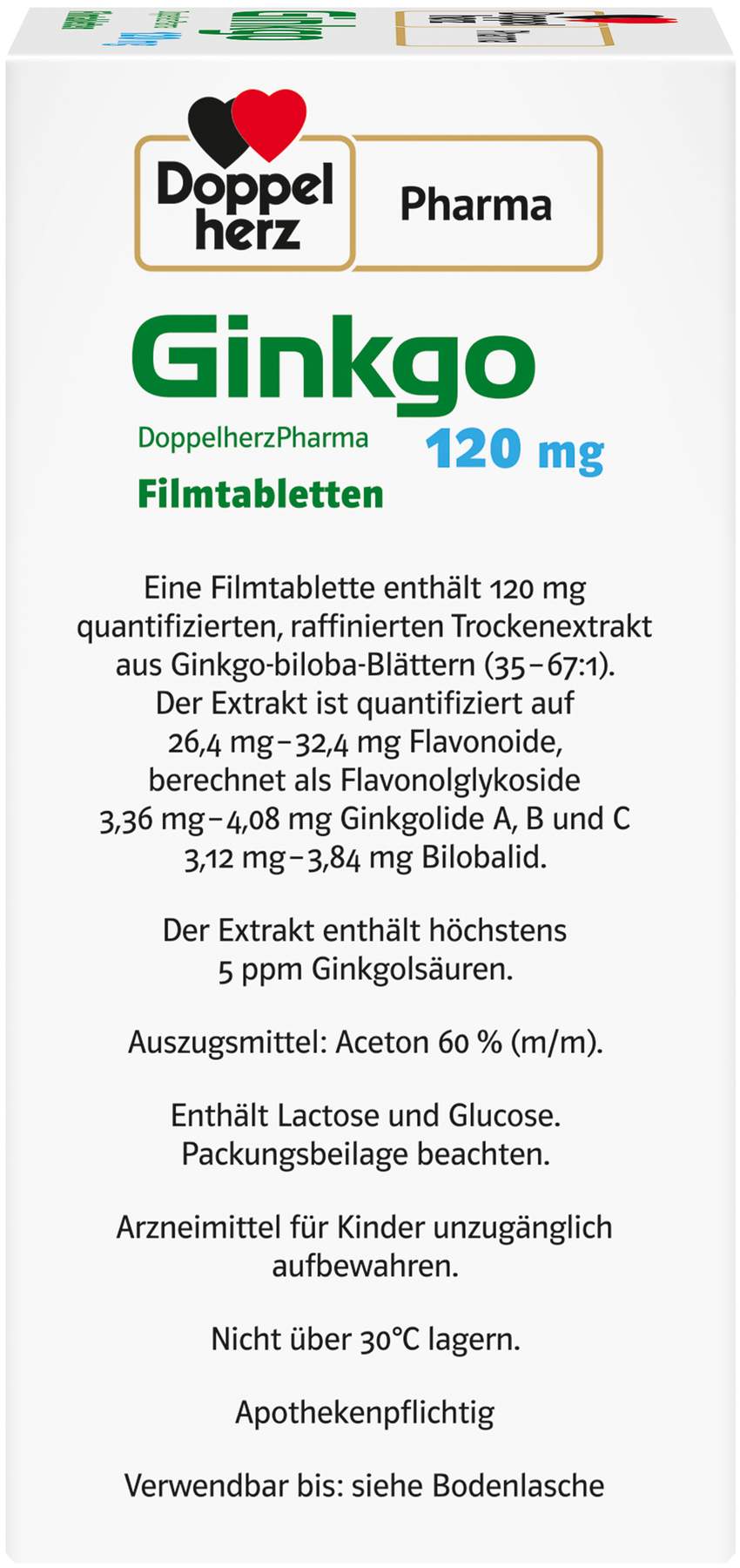 Ginkgo Doppelherzpharma 120 mg 120 Filmtabletten
