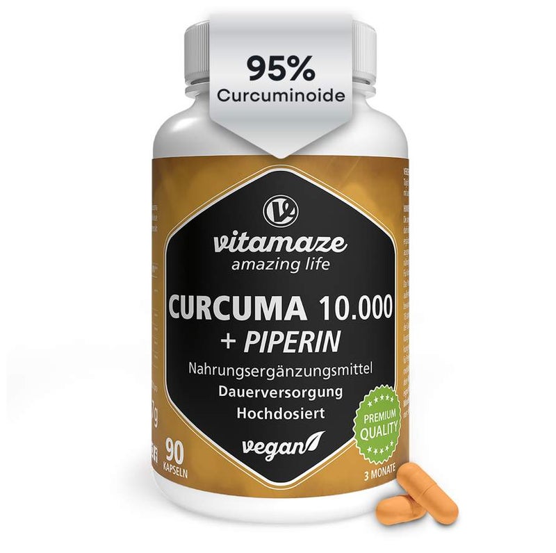 Vitamaze Kurkuma 10.000 + Piperin 90 Kapseln