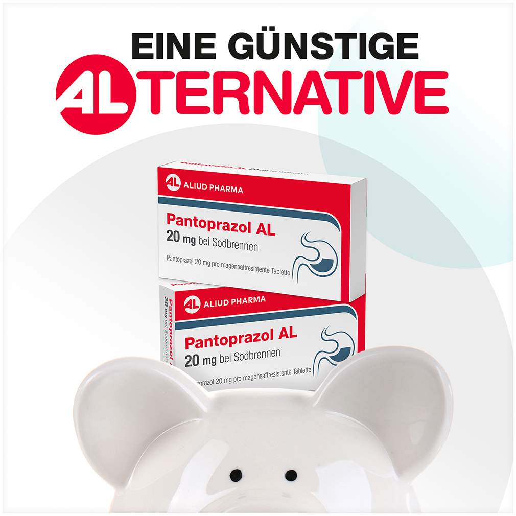 Pantoprazol Al 20 mg bei Sodbrennen 14 magensaftresistente Tabletten