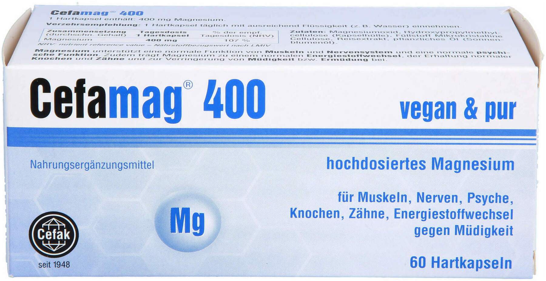 Cefamag 400 Hartkapseln 60 Stück