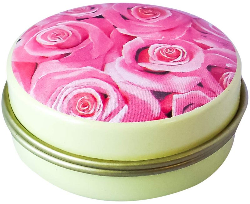 Pillendose Rund Blumen Motiv