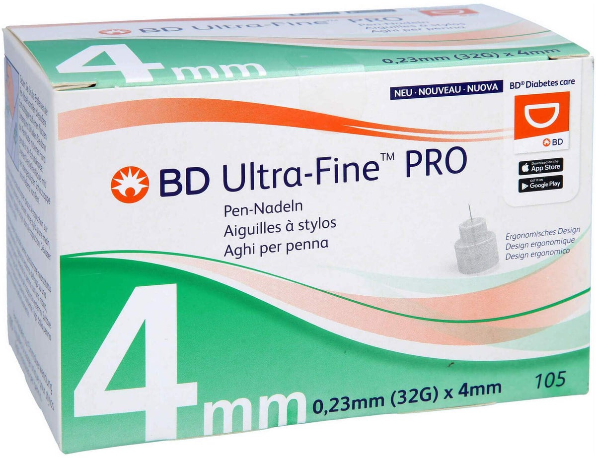 Bd Ultra-Fine Pro Pen-Nadeln 4 mm 32 G 0,23 mm