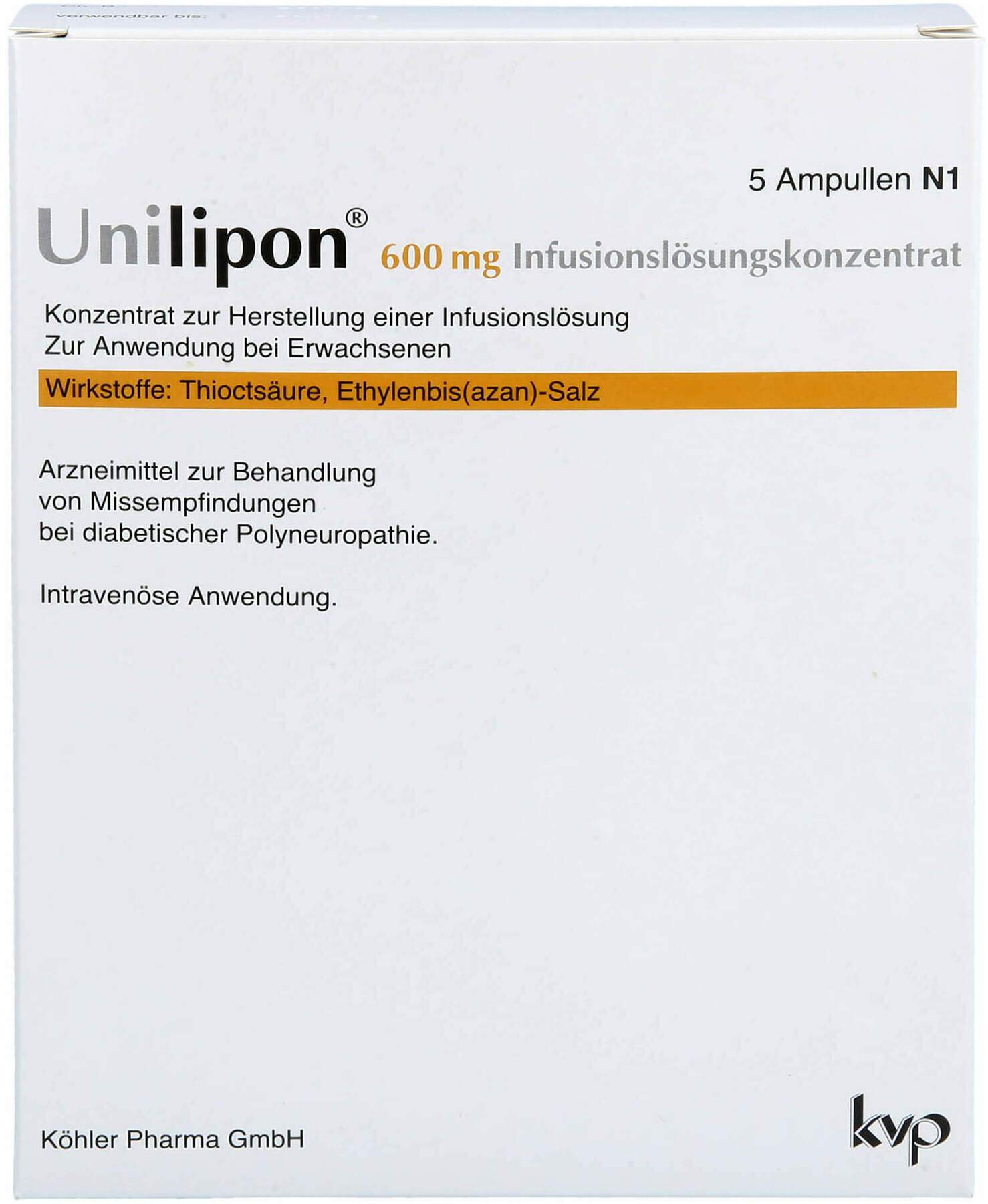 Unilipon 600 Infusionslösungskonzentrat