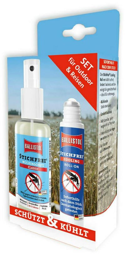 Ballistol Stichfrei Classic Pumpspray 100 ml + Stichfrei Cooling Roll-on 10 ml